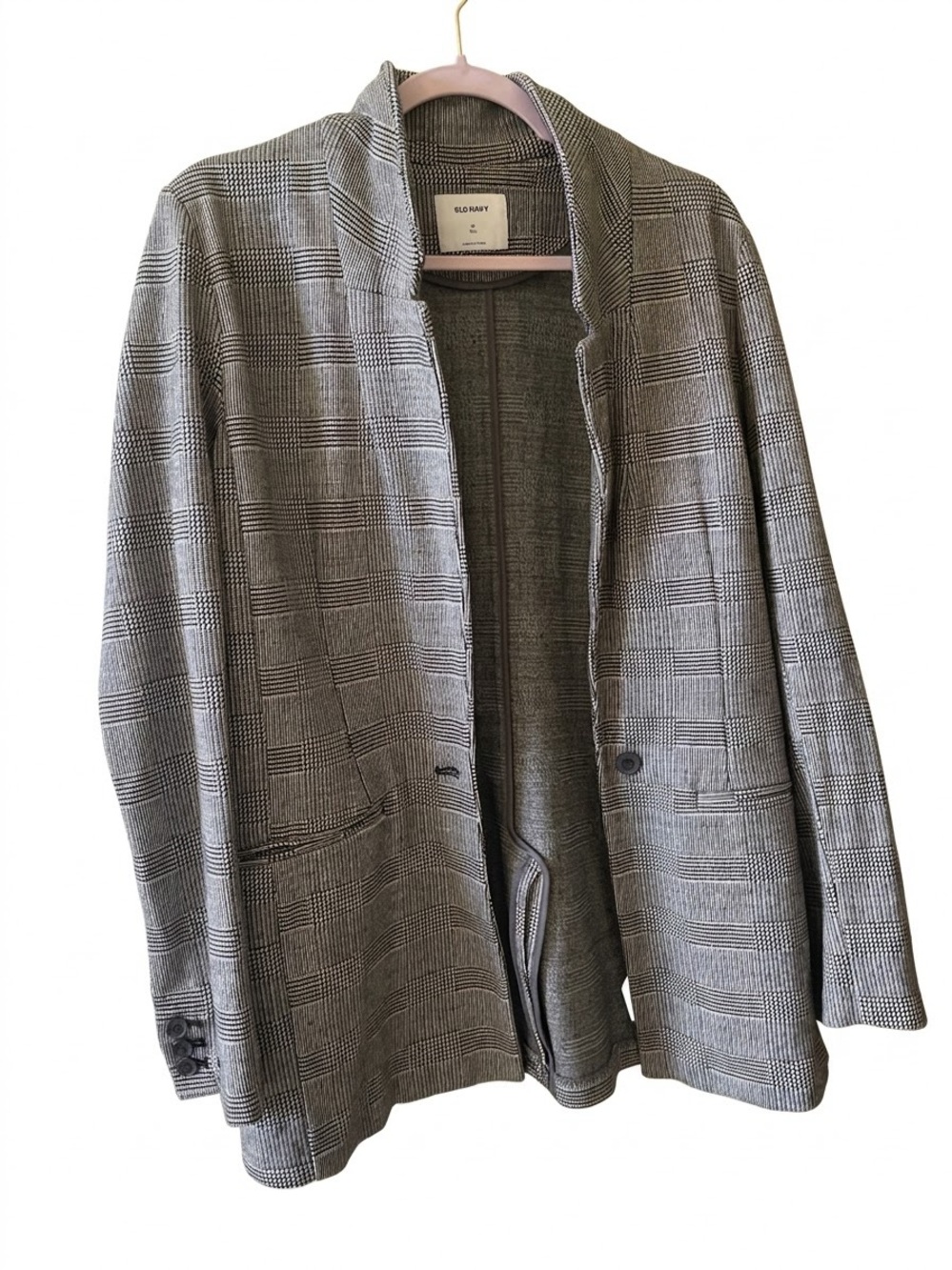 Old Navy Women's Gray Glen Plaid Blazer